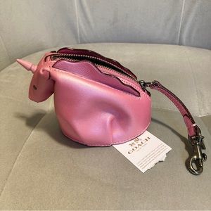 NWT Coach unicorn 🦄 leather coin pouch